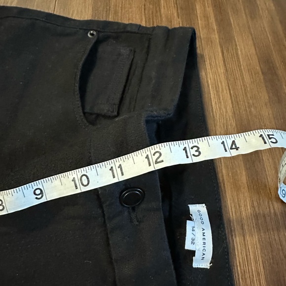 Good American GOOD CLASSIC BOOTCUT JEANS black wash size 14/32 - Picture 9 of 10